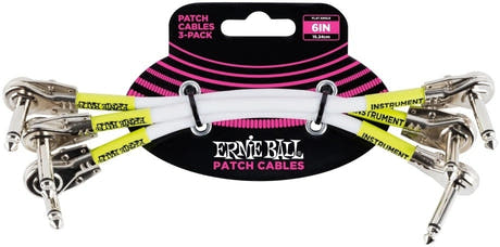 Ernie Ball EB-6052 Patchkabel Flachstecker White 15 cm,