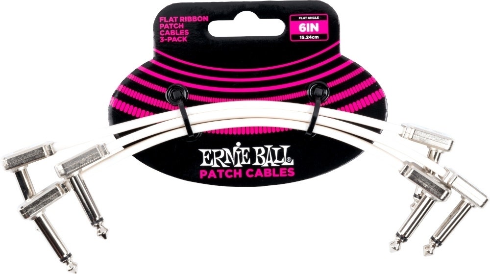Ernie Ball EB-6385, Flaches Patch White, 3er-Pack