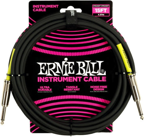 Ernie Ball 6399 Instrumentenkabel 4,5 Meter (15 ft) - Black