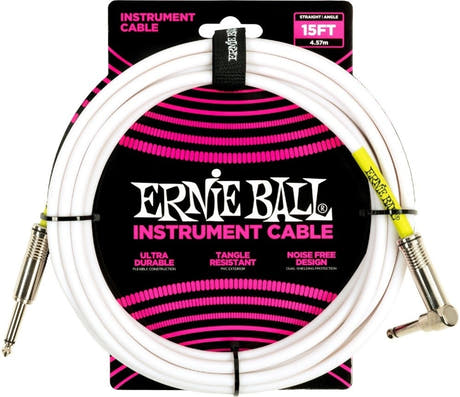 Ernie Ball 6400 Instrumentenkabel 4,5 Meter (15 ft) - White