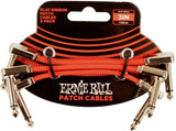 Ernie Ball-6401 Flaches Patchkabel 7,5cm, Red. 3er-Pack