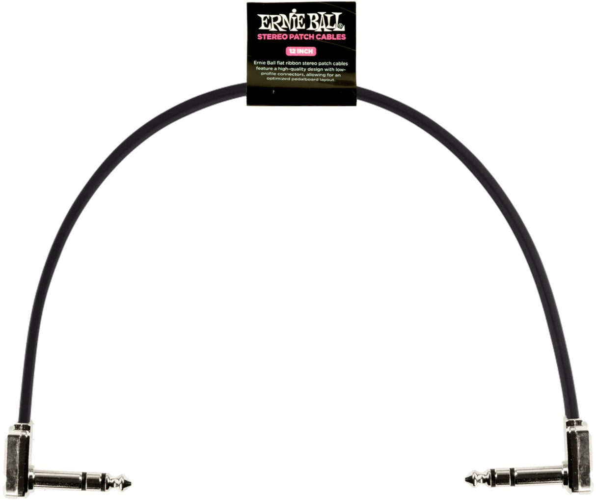 Ernie Ball-6409 Stereo-(TRS)-Flach-Patchkabel, 30cm.