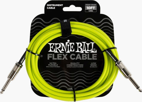 Ernie Ball 6414 FLEX Instrumentenkabel 3m - Grün