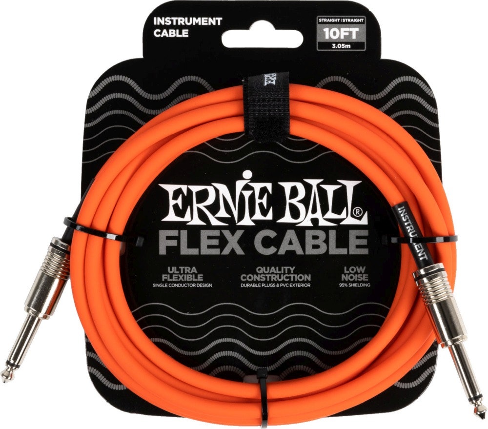 Ernie Ball 6416 FLEX Instrumentenkabel 3m - Orange