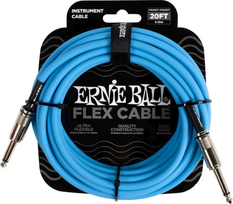Ernie Ball 6417 FLEX Instrumentenkabel 6m - Blau