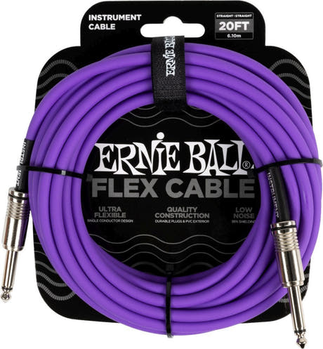 Ernie Ball 6420 FLEX Instrumentenkabel 6m - Purple
