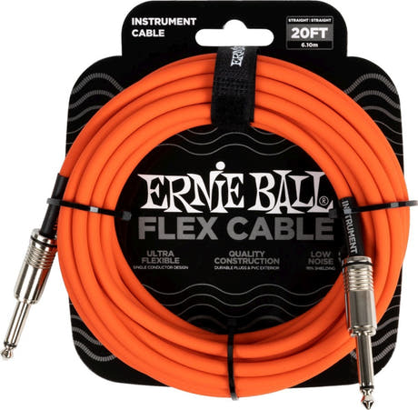 Ernie Ball 6421 FLEX Instrumentenkabel 6m - Orange