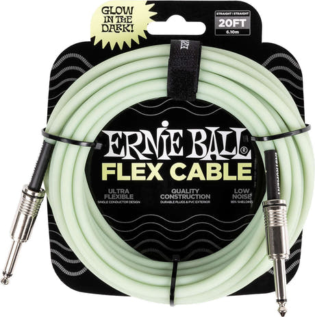 Ernie Ball 6437 FLEX Instrumentenkabel 6m - Glow In The Dark