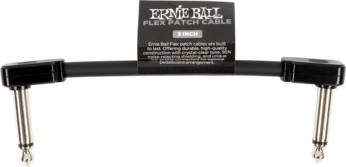 Ernie Ball 6438 Flex Patchkabel Black, 7,5cm