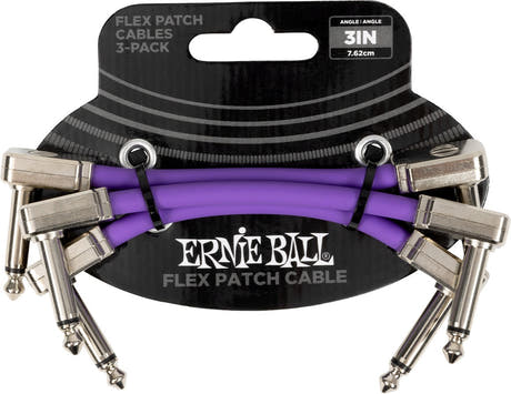 Ernie Ball 6451 Flex Patchkabel Purple 7,5cm 3er-Pack