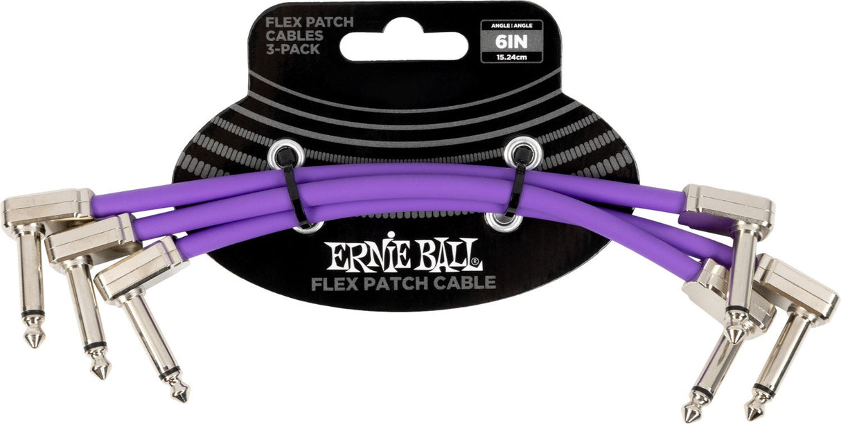 Ernie Ball 6452 Flex Patchkabel Lila 15cm 3er-Pack