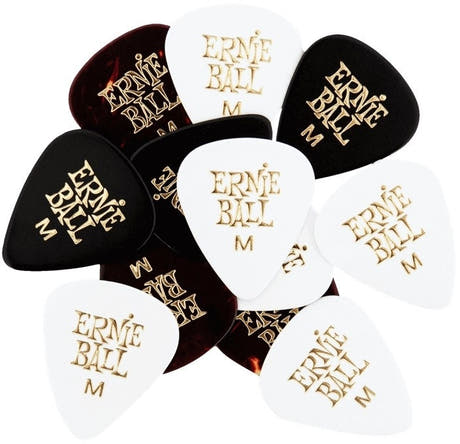 Ernie Ball EB-9178 Cellulose Picks Medium, gemischt, 12er-Pk