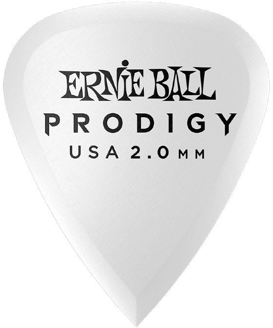 Ernie Ball EB-9202 2.0mm White Standard Prodigy Plektren 6er-Pack