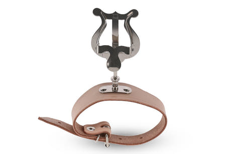 GEWA Flötenlyra, klein, Lederarmband und 1 Notenklammer