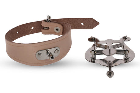 GEWA Flötenlyra, medium, 2 Notenklammern und Lederarmband