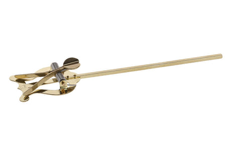 GEWA Lyra, Gelbmessing, 2 Notenklemmen, Stiel 14 cm