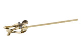 GEWA Lyra, Gelbmessing, 2 Notenklemmen, Stiel 14 cm
