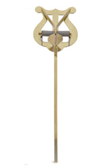GEWA Lyra, Gelbmessing, 2 Notenklemmen, Stiel 14 cm