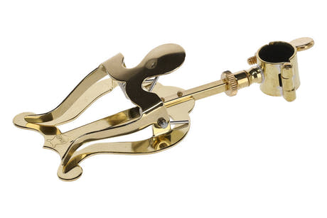 GEWA Lyra für Trompete, klein, Gelbmessing, Klemmring Ø 14 mm