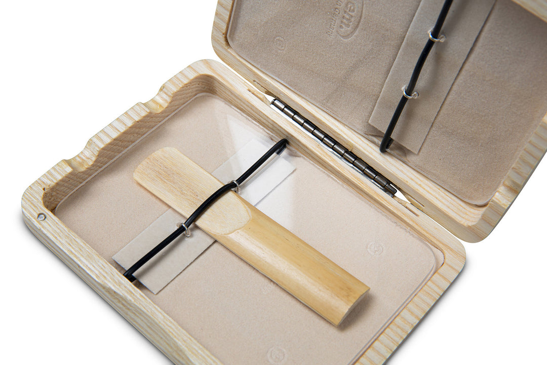 GEWA Reed case Bariton Saxophon 6 Reeds - natur lackiert