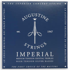 Augustine Saiten für klassische Gitarren Imperial Crystal Nylon medium - Set Imperial Blue (medium/high)