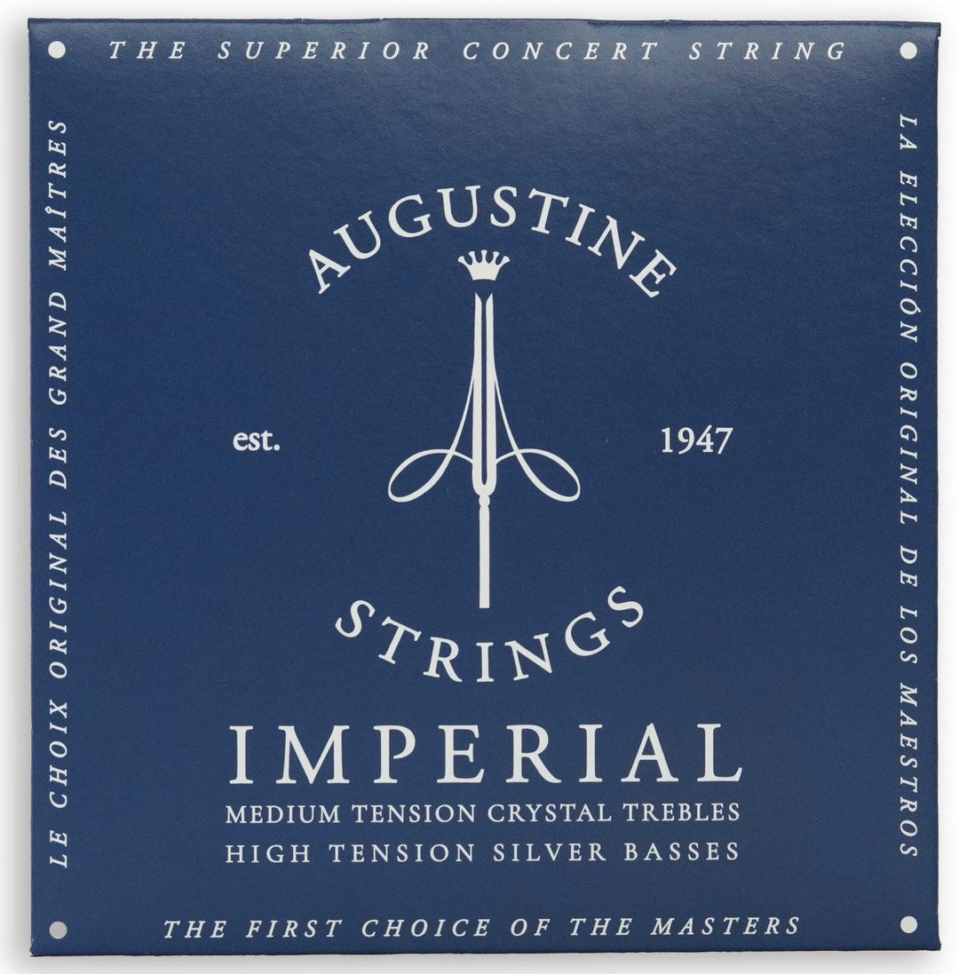 Augustine Saiten für klassische Gitarren Imperial Crystal Nylon medium - Set Imperial Blue (medium/high)