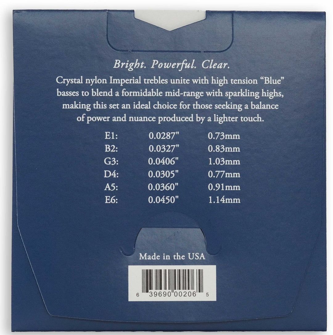 Augustine Saiten für klassische Gitarren Imperial Crystal Nylon medium - Set Imperial Blue (medium/high)