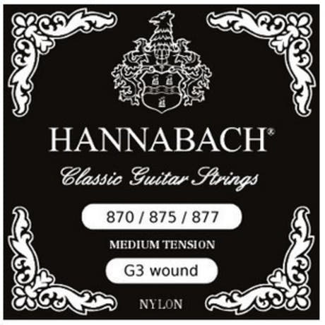 Hannabach 875MT G3 chromumwickelt für klassische gitarren, medium tension