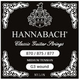 Hannabach 875MT G3 chromumwickelt für klassische gitarren, medium tension