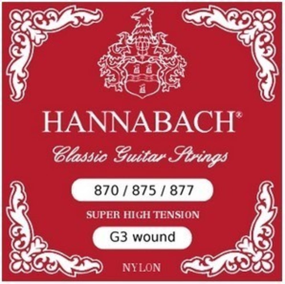 Hannabach 875SHT chromumwickelte G3-Saite, super high tension