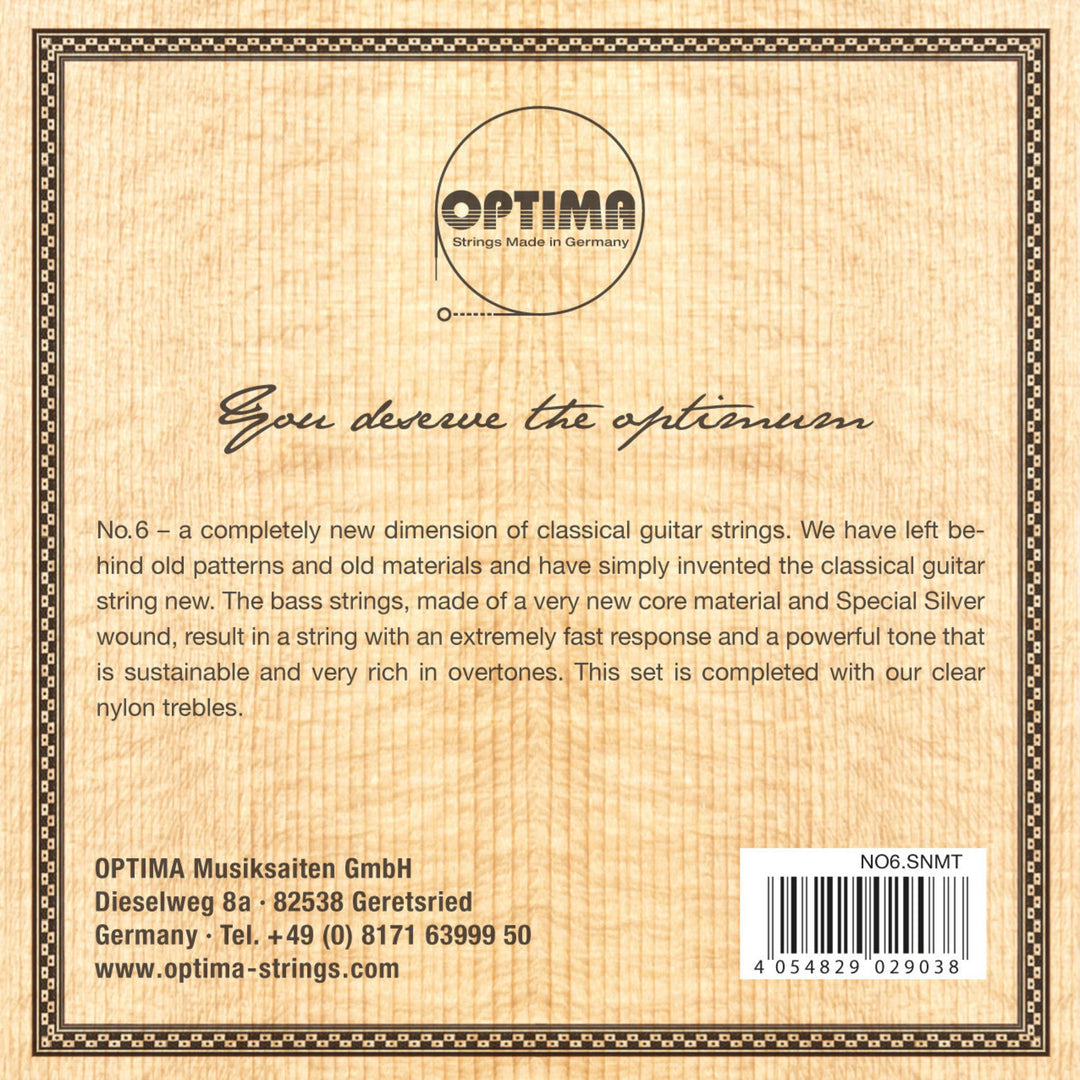 Optima Saiten für klassische Gitarren No. 6 Special Silver - Set Nylon medium (NO6.SNMT)