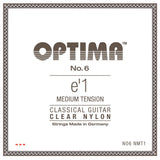 Optima Nr. 6 E1 klassische gitarren-Saite, Nylon, medium tension
