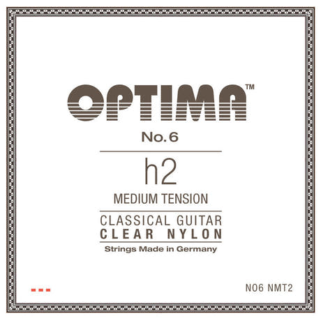 Optima No. 6 H/B2 Saite für klassische gitarren, Nylon, medium Spannung