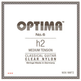 Optima No. 6 H/B2 Saite für klassische gitarren, Nylon, medium Spannung