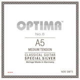 Optima No. 6 A5 Klassikgitarrensaite, versilbert, medium tension