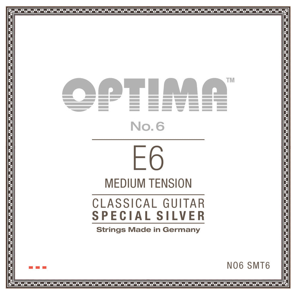 Optima No. 6 E6 klassische Gitarrensaite, versilbert, medium Spannung