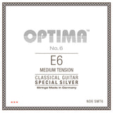 Optima No. 6 E6 klassische Gitarrensaite, versilbert, medium Spannung