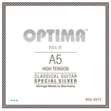 Optima No. 6 A5 Saite für klassische gitarren, versilbert, high Spannung
