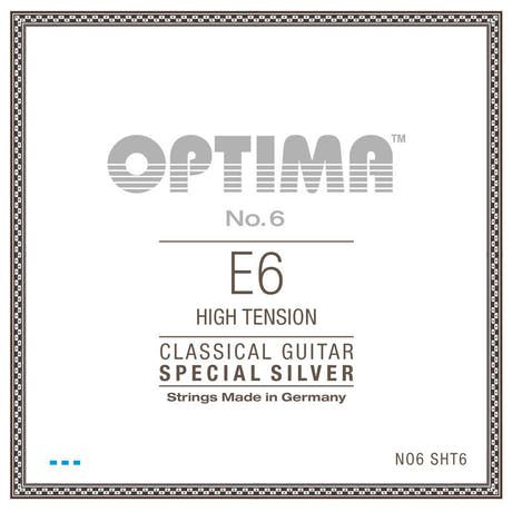 Optima No. 6 E6 Saite für klassische gitarren, versilbert, hohe Spannung