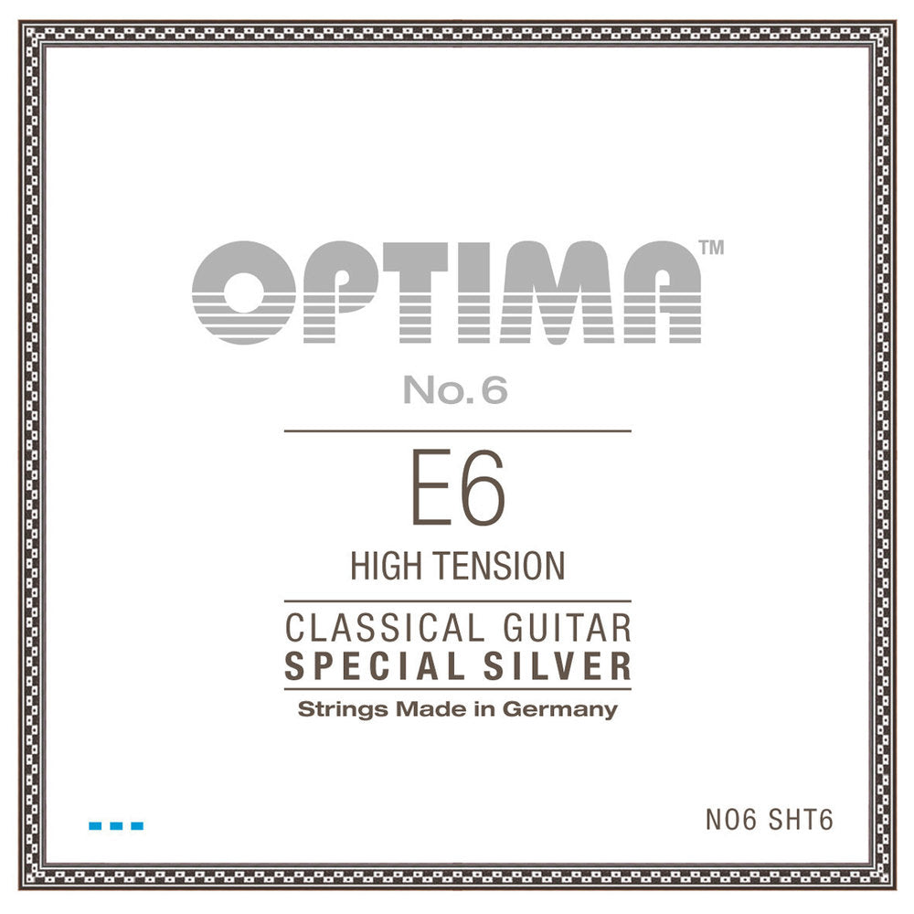 Optima No. 6 E6 Saite für klassische gitarren, versilbert, hohe Spannung