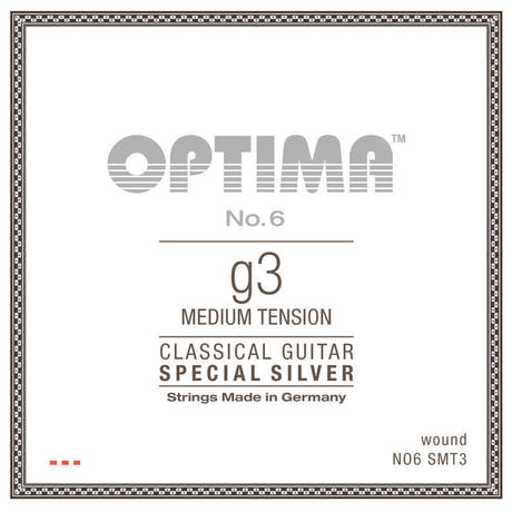 Optima No. 6 G3-Saite für klassische gitarren, versilbert, medium tension