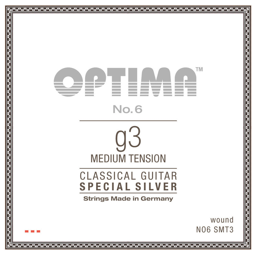 Optima No. 6 G3-Saite für klassische gitarren, versilbert, medium tension