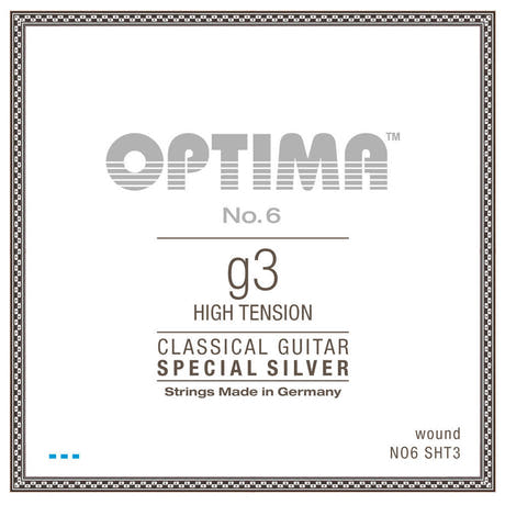 Optima No. 6 G3 Saite für klassische gitarren, versilbert, high Spannung