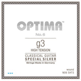 Optima No. 6 G3 Saite für klassische gitarren, versilbert, high Spannung