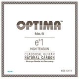 Optima No. 6 E1 Klassikgitarrensaite, Carbon, High Tension