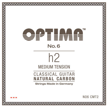 Optima No. 6 H/B2 klassische Gitarrensaite, Carbon, medium tension