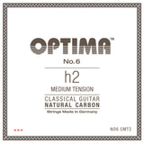 Optima No. 6 H/B2 klassische Gitarrensaite, Carbon, medium tension