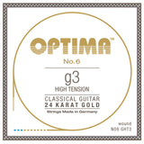 Optima No. 6 G3 klassische Gitarrensaite, vergoldet, high tension