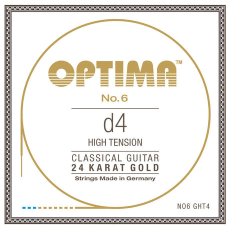 Optima No. 6 D4 klassische gitarrensaite, vergoldet, high tension