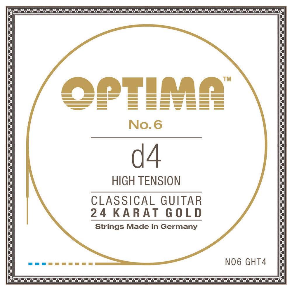 Optima No. 6 D4 klassische gitarrensaite, vergoldet, high tension